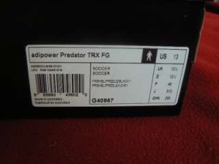 New Adidas adipower Predator TRX FG Soccer Cleats Z13 US  