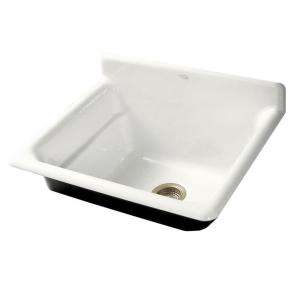 KOHLER Bayview 25 1/2 In. X 24 In. Cast Iron Self Rimming Utility Sink 
