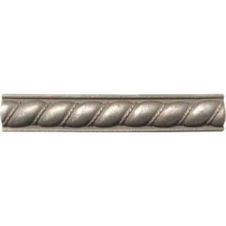 MS International 1 In. x 6 In. Pewter Listello Rope Metal Molding Wall 