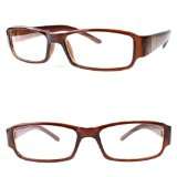 Brille ohne Stärke klar Nerd Atze Wayfarer braun Classic Lookvon 