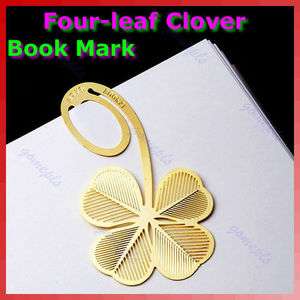 Reading Four leaf Clover Metal Clip Bookmark Gift Book Mark For Kids 