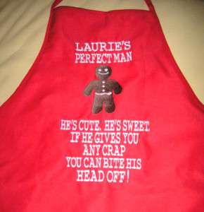 HOLIDAY GINGERBREAD PERFECT MAN OR WOMAN APRON NEW  