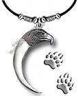 bear claw eagle necklace for male or female pewter l