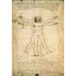 1art1 14087 Leonardo Da Vinci   Vitruvianischer Mensch VI Poster (91 x 