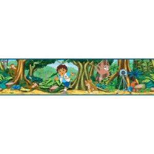 Nickelodeon 5 in X 15 Ft Blue Go Diego Go Border WC1286207 at The Home 