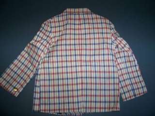 Vtg 1950s Tommy Alpren Togs ROCKABILLY PLAID DOUBLE BREASTED SPORTS 