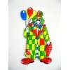 Wanddeko Clown auf Einrad und Ballons Karneval Dekoration  