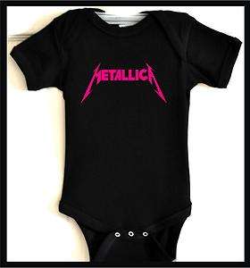 pb metallica baby onsie kids shirt toddler romper band  