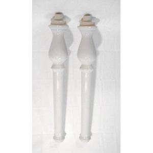 Elizabethan Classics English Turn Console Legs Only, Pair, White 