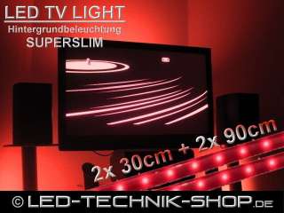 LED TV LIGHT Hintergrundbeleuchtung rot 2x30 + 2x90  