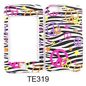IPOD TOUCH 2G 3G 2ND 3RD GEN PEACE SIGN BLACK ZEBRA CASE COVER SKIN 