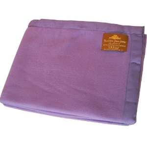 Flauschig weiche lila Merino Wolldecke, eingefaßte Decke 160x210 cm 