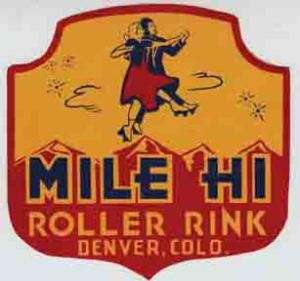Denver, CO  Roller Rink Vintage 50s Style Travel Decal  