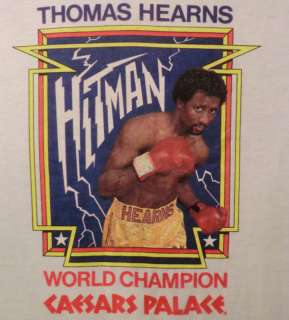 Authentic 1985 Thomas Hearns Boxing Ringer TShirt MINT!  