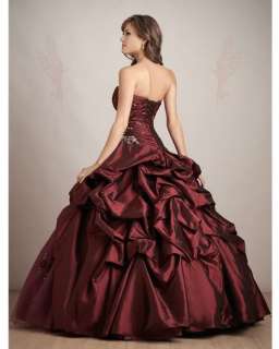 Burgundy Quinceanera Dress prom Dress Stock size 6 16 Free shipping 