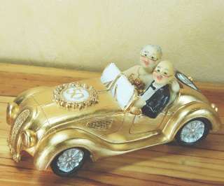 Goldene Hochzeit Paar im goldenen Auto Spardose  