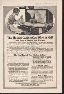 1916 HOOSIER CABINET GRINDER KITCHEN NEW CASTLE COOK AD  