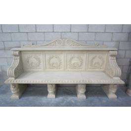DS ZO 6  LARGE CARVED SANDSTONE BENCH  