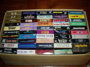Lot of 49 VHS Videos Halloween/Star Wars/Shaft/Empire Strikes Back 