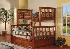 TWIN OVER FULL BUNK BED WITH 2 STORAGE DRAWERS  