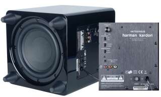 stylish compact subwoofer 200w of power finished in deep gloss black 