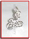 Bike Bicycle sterling silver charm Tiny .925 x 1 Biking