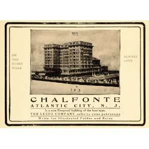 1908 Vintage Ad Chalfonte Hotel Atlantic City Boardwalk 