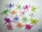 Pack of 30 orchid stem clips butterfly and dragonfly