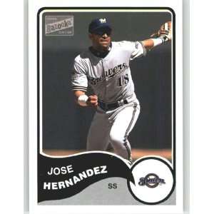  2003 Bazooka #187 Jose Hernandez   Milwaukee Brewers 
