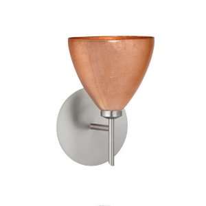   Copper Foil Satin Nickel Wall 120v Sconce Int Only