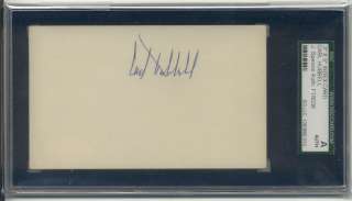Carl Hubbell Signed Index Card Autograph Auto JSA SGC Slabbed  