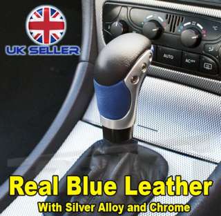 VAUXHALL VECTRA VXR FIT BLUE LEATHER CAR GEARKNOB  