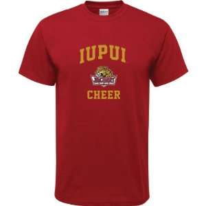 IUPUI Jaguars Cardinal Red Youth Cheer Arch T Shirt 