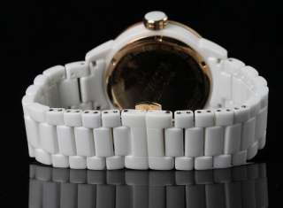   Ceramic Collection Swiss Quartz White Dial Bracelet Watch MSRP $995