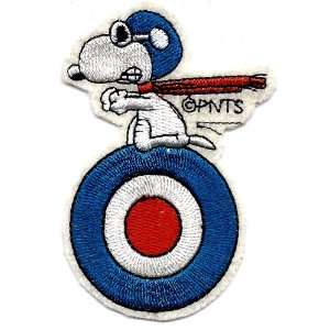 Snoopy flying dart over bulleye dart board pilot googles 