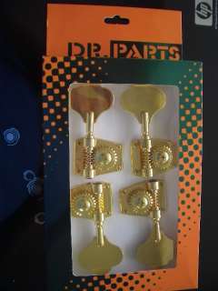 SET FENDER STYLE GOLD BASS MACHINE HEADS   BOXED   NEW  