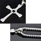 fast and furious silver cross pendant  