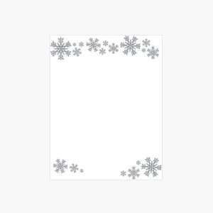  Geographics 47029 Silver Snowflake Letterhead   40 Count 