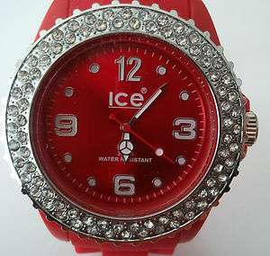  MONTRE ICE WATCH AVEC STRASS ROUGE