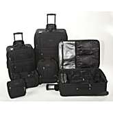 Geoffrey Beene 6 piece Luggage Set   Black