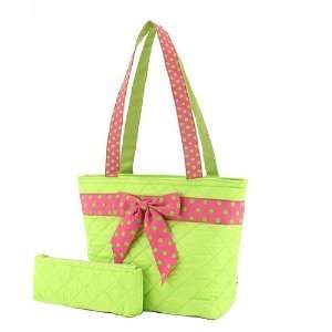   & Hot Pink Polka Dots Insulated Lunch Tote Handbag
