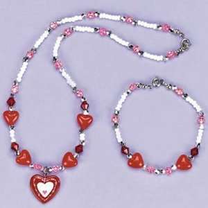 Valentines Day Charm Bracelet and Necklace Set Toys 