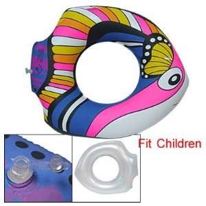   Multicolor Soft Plastic Inflatable Fish Shaped Swim Ring: Toys & Games