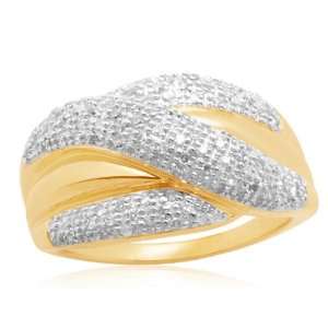 10k Yellow Gold Bridge Diamond Ring (1/2 cttw, I J Color 