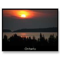 Ontario   Lake Superior Sunset   Postcard by robhuntley