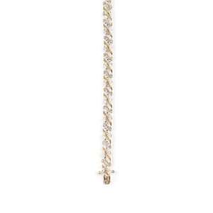  18 Kt Gold Plated Bracelet with Diamond Accent   Rope 