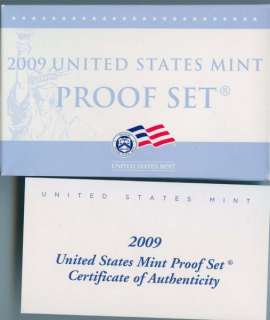 2009 US Mint Proof Set w/STATE Quarters Box & Coa  