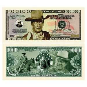  (5) John Wayne Million Dollar Bill 