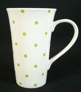 222 Fifth Dotty Green Tall Mug Dots Latte Coffee Tea  