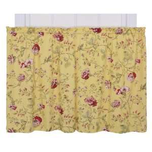   68 by 24 Inch Tailored Tier Pair Curtains, Yellow